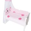 Baby Nellys Mantinel s povlečením a nebesy Animal, 120×90 – Kočička růžová