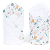 Mamo Tato Oboustranná zavinovačka Minky Baby – Forest/bílá
