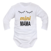 Dětské body dlouhý rukáv Dejna Spící oči Mini Máma – bílé, vel. 86