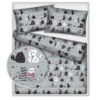 Baby Nellys 2 dílné bavlněné povlečení 140 x 200/70×90 – kočky – šedé