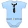 Baby Dejna Body kr. rukávek s potiskem kravaty – sv. modré