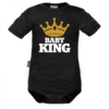 Body krátký rukáv Dejna Baby King – černé, vel. 80