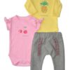 Sada 1 x body dl. rukáv, 1 x body kr. rukáv + 1 x tepláčky K-Baby – Keep smiling