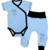 Baby Nellys 2-dílná sada body kr. rukáv + polodupačky, modrá – Baby Little Star, vel. 56