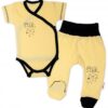 Baby Nellys 2-dílná sada body kr. rukáv + polodupačky, žlutá – Baby Little Star, vel. 56