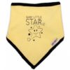 Dětský bavlněný šátek na krk Baby Nellys, Baby Little Star – žlutý