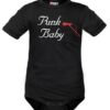 Body krátký rukáv Dejna Punk Baby – černé, vel. 68
