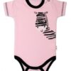 Body krátký rukáv Baby Nellys, Zebra – růžové, vel. 80