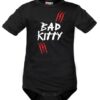 Body krátký rukáv Dejna Bad Kitty – černé, vel. 80