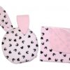 2-dílná sada do kočárku Baby Nellys jersey s oušky, Minnie – růžová