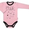 Baby Nellys Body dlouhý rukáv, růžové, Baby Little Star, vel. 86