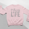 KIDSBEE Moderní dětská dívčí mikina Princess Life – růžová, vel. 104
