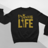 KIDSBEE Moderní dětská dívčí mikina Princess Life –  černá, vel. 110
