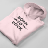 KIDSBEE Krásná dětská dívčí mikina s kapucí Born to Rock – růžová, vel. 104