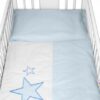 Baby Nellys Povlečení do postýlky Baby Stars – modré