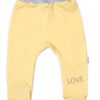 Baby Nellys Kojenecké polodupačky, žluté – Love, vel. 50