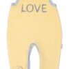 Kojenecké bavlněné dupačky Baby Nellys, Love – žluté