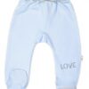 Baby Nellys Kojenecké polodupačky, modré – Love, vel. 68