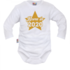 DEJNA Body dlouhý rukáv Born in 2020 – bílé, vel. 68