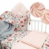 Baby Nellys 6-ti dílná výhodná sada s dárkem sada pro miminko,135×100 cm – Begónie