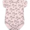 Baby Nellys Kojenecké body krátký rukáv Králíčci – růžové, vel. 80