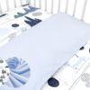 2-dílné bavlněné povlečení Baby Nellys – Auta v aleji, modrá, roz. 135×100 cm