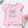 K-Baby Dětské bavlněné triko, krátký rukáv – Princess – sv. růžové, vel. 74