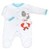 Baby Nellys Bavlněný kojenecký overal Fox – bílý, vel. 74