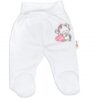 Baby Nellys Bavlněné kojenecké polodupačky, Little Mouse Love – bílé, vel. 80