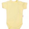 Baby Nellys Bavlněné body krátký rukáv – žluté, vel. 80