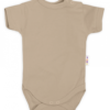 Baby Nellys Bavlněné body krátký rukáv – béžová, vel. 86