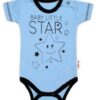 Body krátký rukáv Baby Nellys, Baby Little Star – modré, vel. 80