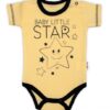 Body krátký rukáv Baby Nellys, Baby Little Star – žluté, vel. 86