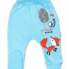 Baby Nellys Bavlněné kojenecké polodupačky, Fox – tyrkysové, vel. 80