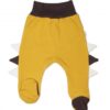 Baby Nellys Bavlněné kojenecké polodupačky, Crocodiles – hořčicové, vel. 86