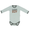 Mamatti Dětské bavlněné body Super Boy – mátové