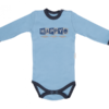 Mamatti Dětské bavlněné body Happy – modré, vel. 80
