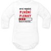 DEJNA Body dlouhý rukáv Plnění plenky – bílé, vel. 80