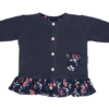 Mamatti Dětská mikina s volánkem Flowers – granátová, vel. 80