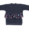Mamatti Dětská mikina Flowers, s bočním zapínáním – granátová, vel. 80