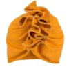 EEVI Dětská jarní/podzimní bavlněná čepice – turban, hořčicová, 44-48 cm, 3-7let