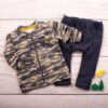 K-Baby Tepláková souprava Dino – khaki/granát