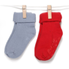 BOBO BABY Kojenecké ponožky 2 páry – červená, šedá, vel. 11-13 cm.