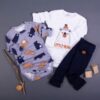K-Baby 3 dílná sada – 2x body dl. rukáv,tepláčky, New Little Teddy, vel. 80