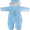 Baby Nellys Zimní chlupáčková kombinézka Little STAR, sv. modrá, vel. 68