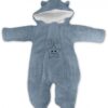 Baby Nellys Zimní chlupáčková kombinézka Little STAR, šedá, vel. 62