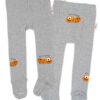Baby Nellys Dětské punčocháče bavlněné, Crocodiles – šedá, hořčice, 1ks, vel. 92/98