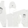 Koala Baby 4-dílná bavlněná soupravička do porodnice Moon – ecru, vel. 68
