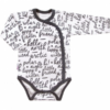 EEVI Kojenecké body dl. rukáv, zapínání bokem Snow, grafit, vel. 62