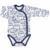 EEVI Kojenecké body dl. rukáv, zapínání bokem Snow, granát